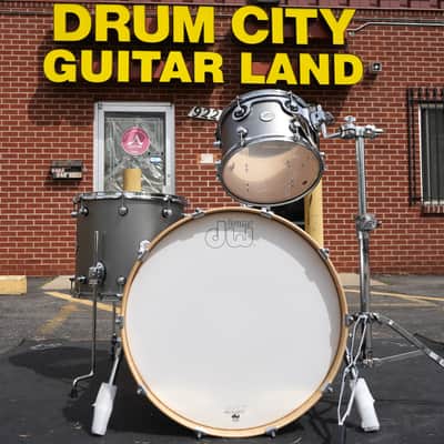 DW Design Series Limited Edition 3pc Maple Shell Pack - Titanium Satin Matte Lacquer | 12", 16", 22" image 3