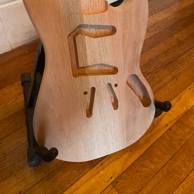 Unfinished Mustang Guitar Mahogany Body image 1