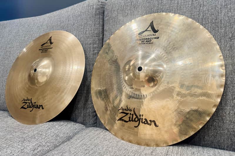 Zildjian 14" A Custom Mastersound Hi-Hat Cymbals (Pair) image 1