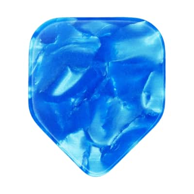 Exotic Plectrums Celluloid Light Blue Pearl Guitar Or Bass Pick - 0.96 mm Heavy Gauge - 330 Medium Home Plate Shape - 100 Pack image 2
