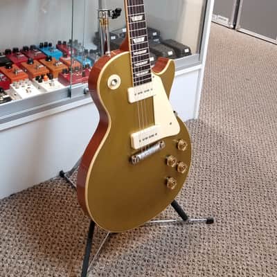 used 2022 Gibson Custom Shop 1954 Les Paul Goldtop Reissue VOS R4, Very Good Condition with OHSC & Paperwork, gold top image 6