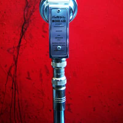 Vintage 1950's Electro-Voice 638 Omnidirectional Dynamic Microphone Hi Z harp mic w female 1/4 inch adapter 641 image 9