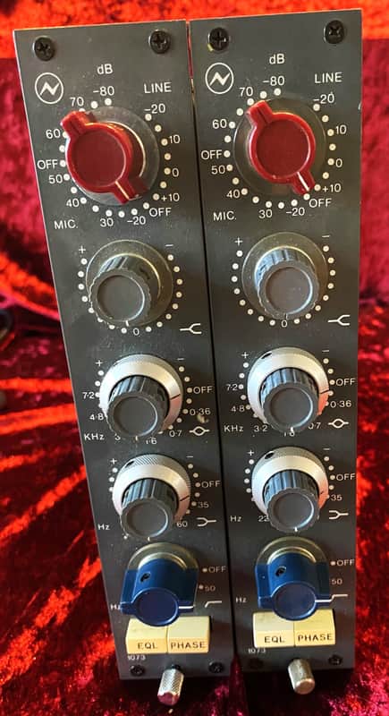 Sequentially numbered PAIR (#2) of Classic, VINTAGE 70's NEVE 1073 modules! image 1