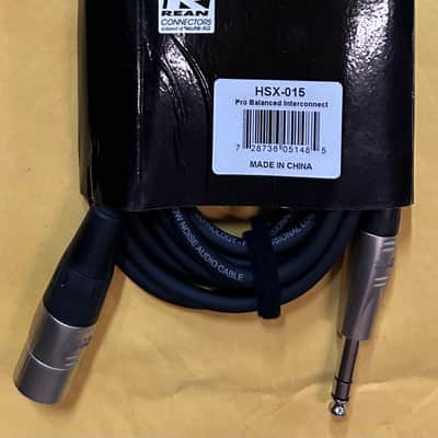 Hosa HSX-015 REAN 1/4" TRS to XLR3M Pro Balanced Interconnect Cable - 15' - Black image 3