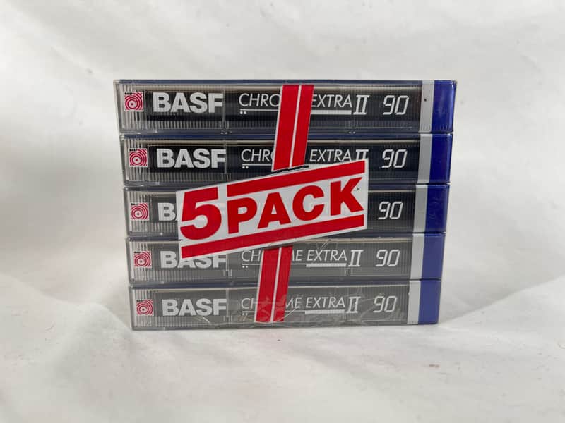 BASF Chrome Extra II CE II 90 cassette tape NEW Factory Sealed 5 PACK Type 2 image 1