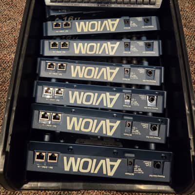 Aviom AN 16i Input Module and 8x A16 II Personal Mixers 2010 - Blue image 2