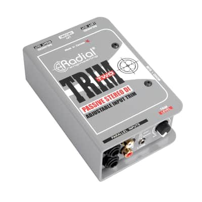 Radial Engineering Trim-Two Passive Stereo Direct Box with Level Control Bundle w/Pig Hog PCH10BK "Black Woven" Instrument Cable and Liquid Audio Polishing Cloth image 3