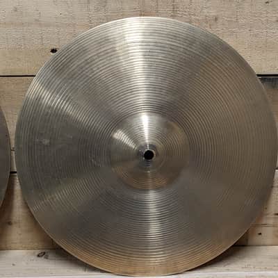Zildjian  14" Canadian Hollow Logo New Beat Hi-Hat Cymbals (Pair) 1970s image 9