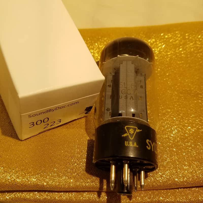 Sylvania 0% perfect Tight Matched Pair (2) 6L6GC tNOS AT1000 TESTED Vacuum Tubes 6L6 Beam Power Tetrode 1959-1975 image 1
