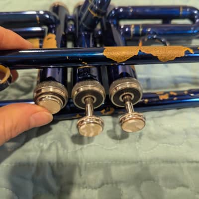 blue Merano Student Beginner Trumpet with Mouthpiece and Carrying Case image 18