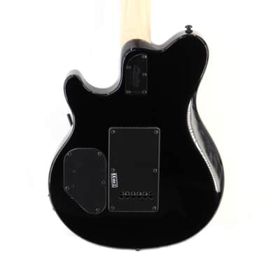 Sterling by Music Man SUB Series Axis in Black with White Body Binding image 2