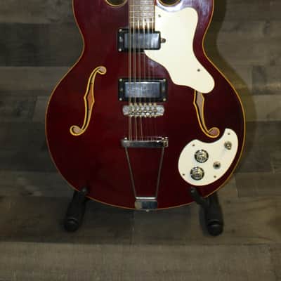 Mosrite Celebrity 12 String 1965 Trans Cherry Red/With Original Case image 4