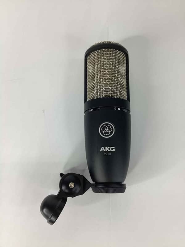 AKG P220 Large Diaphragm Cardioid Condenser Microphone 2010s - Black image 1