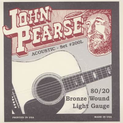 John Pearse Strings Acoustic Strings 80/20 Bronze Light 12-53