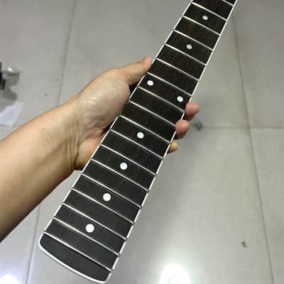 27 inch Maple Rosewood Fretboard 22 Fret Baritone guitar Neck Yellow parts image 3
