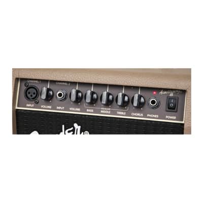 Fender Acoustasonic 15 120V 15 Watt Acoustic Guitar Amplifier (Brown and Wheat) image 6
