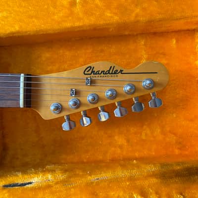 1980s Chandler San Francisco Joe Perry Stratocaster Natural Lipstick Pickups Hard Case image 7