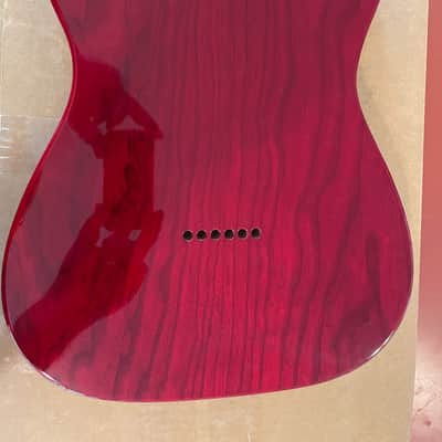 Warmoth Thinline Tele Body - Beautiful Transparent Red w/Pickguard and Bridge image 2