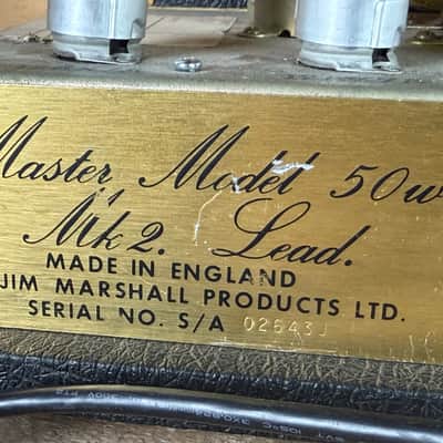Vintage Used 1977 Marshall Master Model 50W Mk II Lead JMP Head – USA Export – Serviced image 14