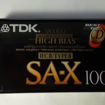 1-1992 TDK SA-X 100 Black Gold SAX Type II CRO2 High Position Cassette Tape CD 100 Mins New Sealed NOS - Will Combine Shipping! image 2