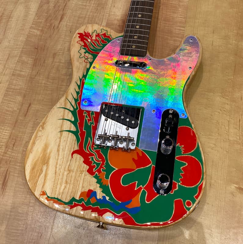 Fender Jimmy Page Telecaster Electric Guitar Natural w/ Artwork image 1