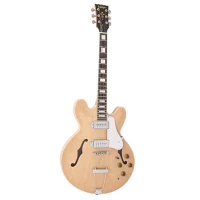 Vintage Guitars VSA500P ReIssued Semi-Hollow Electric Guitar - Natural Maple image 2