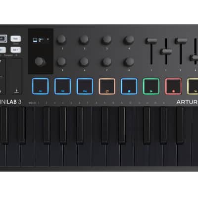 Arturia MiniLab 3 MIDI Keyboard Controller (Deep Black)