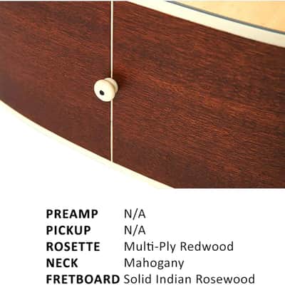 Parkwood S21 Dreadnought Body Acoustic Guitar - Natural image 3