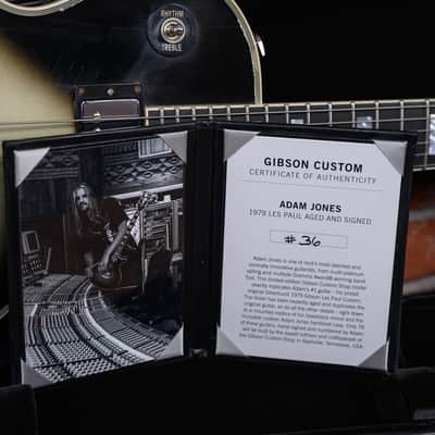 Gibson Custom Shop Adam Jones Signature '79 Les Paul Custom V1 Murphy Lab Aged & Signed Antique Silverburst 2020 #36 of 79 w/OHSC image 16