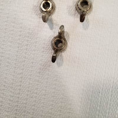 Cymbal Stand Wing Nuts 1940s - 3 In Total…Nickel….Worldwide Shipping… image 3