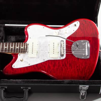 2024 Fender MIJ Japan Hybrid II Jazzmaster Quilt Red Beryl Quilt Top HSC image 1