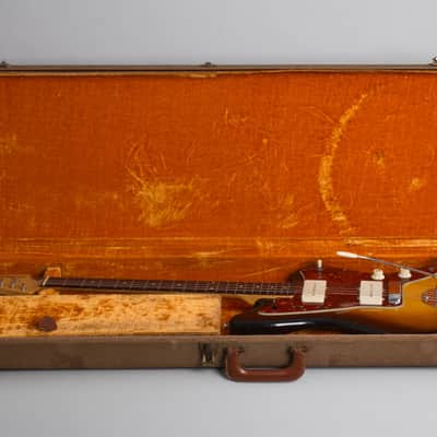 Fender  Jazzmaster Solid Body Electric Guitar (1960), ser. #54866, original brown tolex hard shell case. image 10