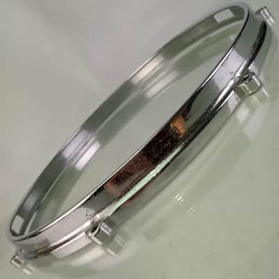 *Ajax 14" Snare Drum Resonant Side 8-Lug Die-Cast Rim/Hoop Chrome Vintage 60s image 4