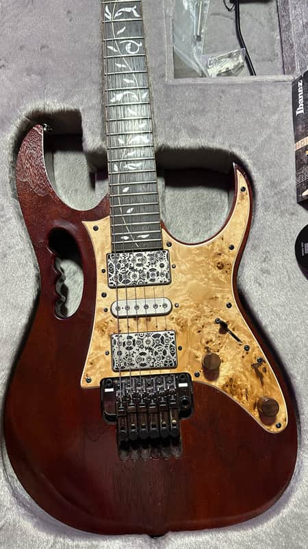 Ibanez JEM77WDP-CNL Steve Vai Signature Woody with Panga Panga Fretboard 2018 - Charcoal Brown Low Gloss image 1