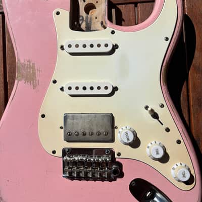 Fender Player Stratocaster Body Shell Pink Nitro Refinish image 5