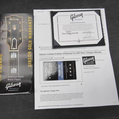 2015-16 Gibson Custom Shop LIMITED SJ 200 New Vintage Ultimate 1 OF 30 Acoustic / Electric Guitar With Case, COA And Candy image 19