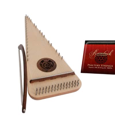 Alto Psaltery & Bow Package Includes: Roosebeck Left Hand Handed Rounded Alto Psaltery & Bow + Extra image 1