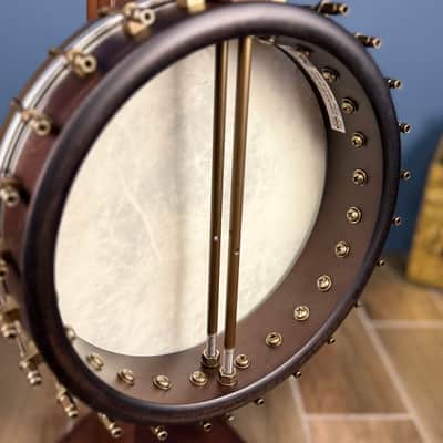 Custom Vega Senator 19-Fret Tenor Banjo with Fiberskin head, Vintage Star Hardware and Marbled Fretboard image 18