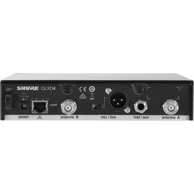 Shure QLXD4 Digital Wireless Receiver - G50: 470 to 534 MHz image 2