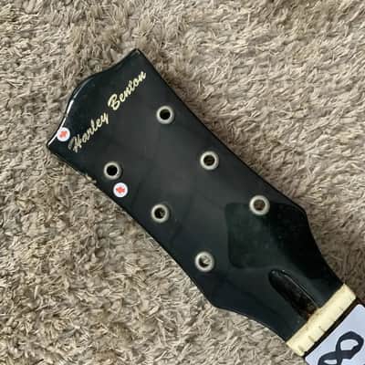 Black Les Paul LP Style Guitar Body with Maple Neck, Rosewood Fretboard image 9