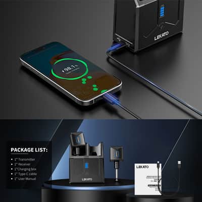 5.8GHz Wireless Guitar System with Charging Box Wireless Guitar Transmitter Receiver 4 Signal Channel Rechargeable image 9