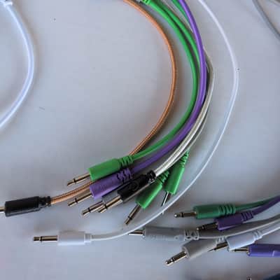 30+ Eurorack Patch Cable Bundle - Black, White, Green, Red, Blue, Yellow, Purple, etc - Hosa, Tiptop, Modbap, and other various makers image 4