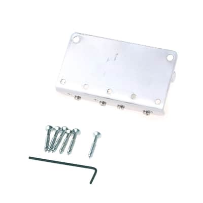Brio 4 String Vintage Style Bass Bridge for Jazz Bass Top Load Chrome image 3