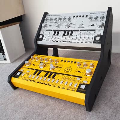 Behringer TD3 RD6 RD78 Black Valchromat Dual Wooden Stand image 2