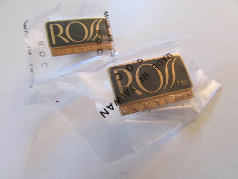 1980's Ross Systems Effects 2 Pushback Enamel Lapel Pins NOS Sealed NAMM PROMO image 1