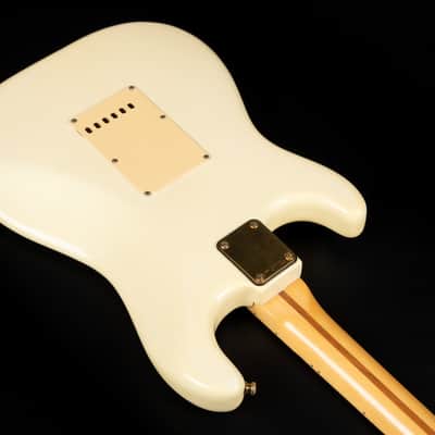 1980 Fender The STRAT with Maple Fretboard - Olympic White | USA Fullerton Vintage Stratocaster Dan Smith Era 22-Karat Gold Hardware Matching Headstock | OHSC image 14