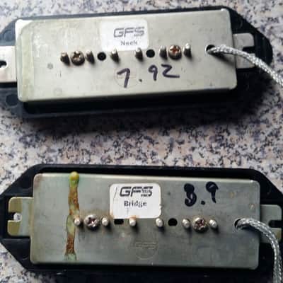 GFS Alnico Vintage Wound Dogear Black P90 Pickups Set image 6