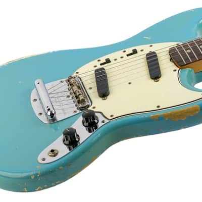 1966 Fender Mustang Daphne Blue #133078 image 2