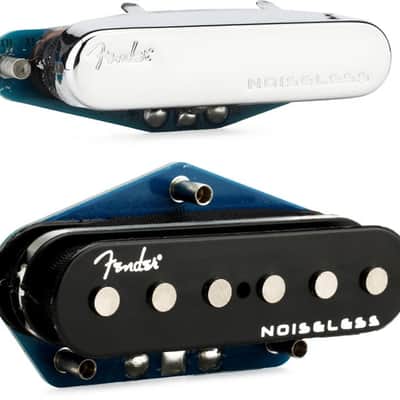 Fender Ultra Noiseless Vintage Telecaster Pickup Set - Black/Chrome image 2