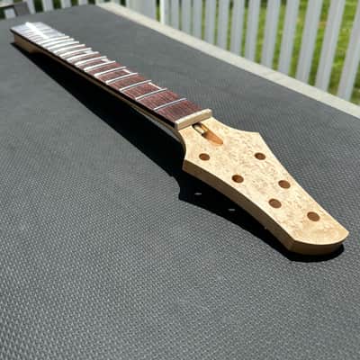 Warmoth Meadowhawk (Fits Stratocaster) Neck - Birdseye Maple + Rosewood, Stainless Jumbo frets, 25.5" Scale, 42mm Nut image 3